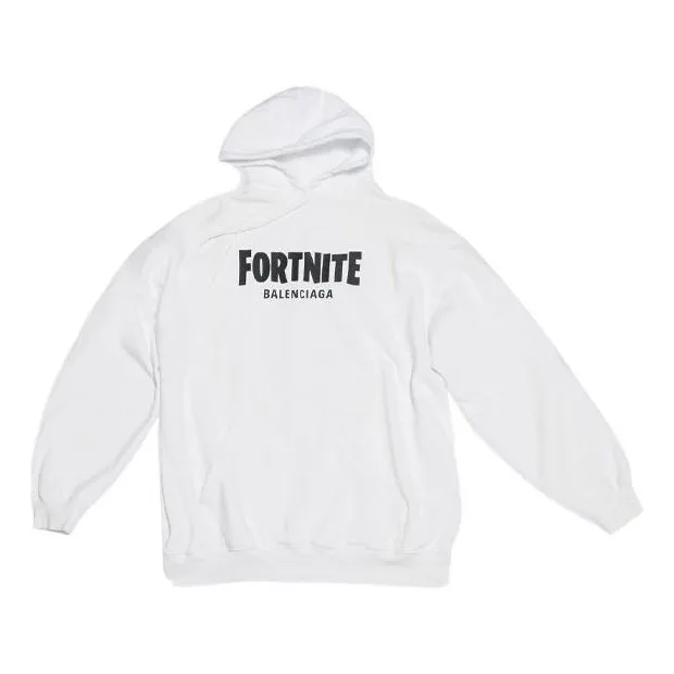 Balenciaga x FORTNITE Hoodie Medium Fit 'White' 600583TLVO49040 sold by KicksCrew