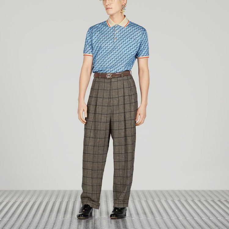 Gucci Geometric G Cotton Piquet Polo Shirt 'Light Blue' 742385-XJFGF-4311 sold by KicksCrew product image thumbnail 2