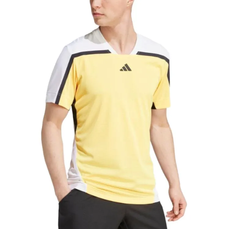 adidas Tennis HEAT.RDY Pro FreeLift T-shirt 'Yellow White' IS8966 sold by KicksCrew product image thumbnail 3
