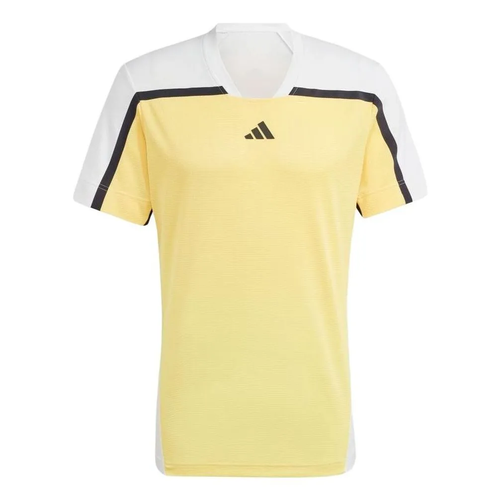adidas Tennis HEAT.RDY Pro FreeLift T-shirt 'Yellow White' IS8966 sold by KicksCrew