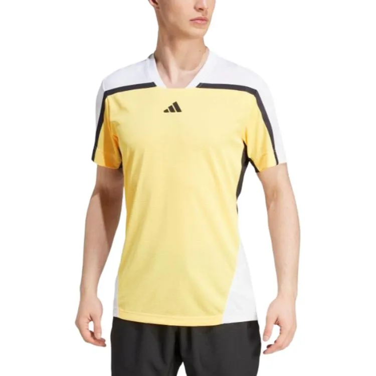 adidas Tennis HEAT.RDY Pro FreeLift T-shirt 'Yellow White' IS8966 sold by KicksCrew product image thumbnail 4