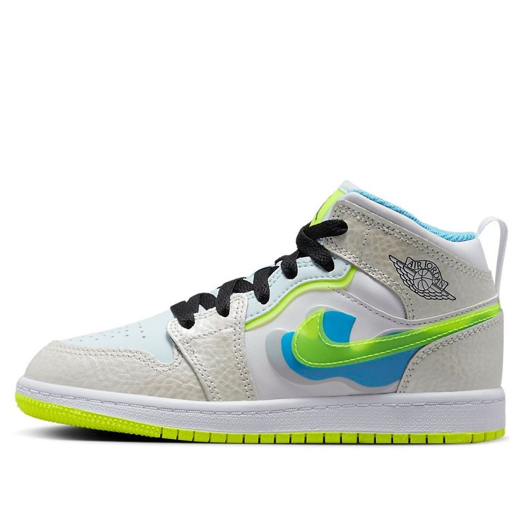 (PS) Air Jordan 1 Mid SE 'Warped Swoosh' DV1320-017 sold by KicksCrew