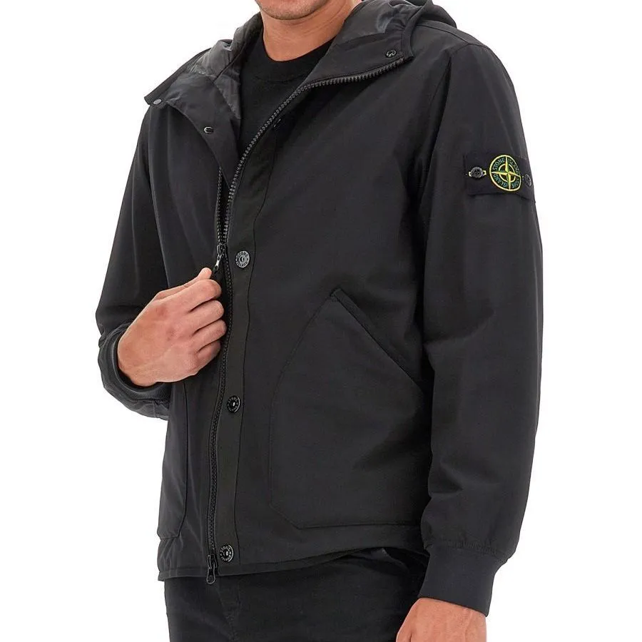 STONE ISLAND Waffen Patch Shell R Hooded Jacket 'Black' 791541027-V0029 sold by KicksCrew product image thumbnail 4