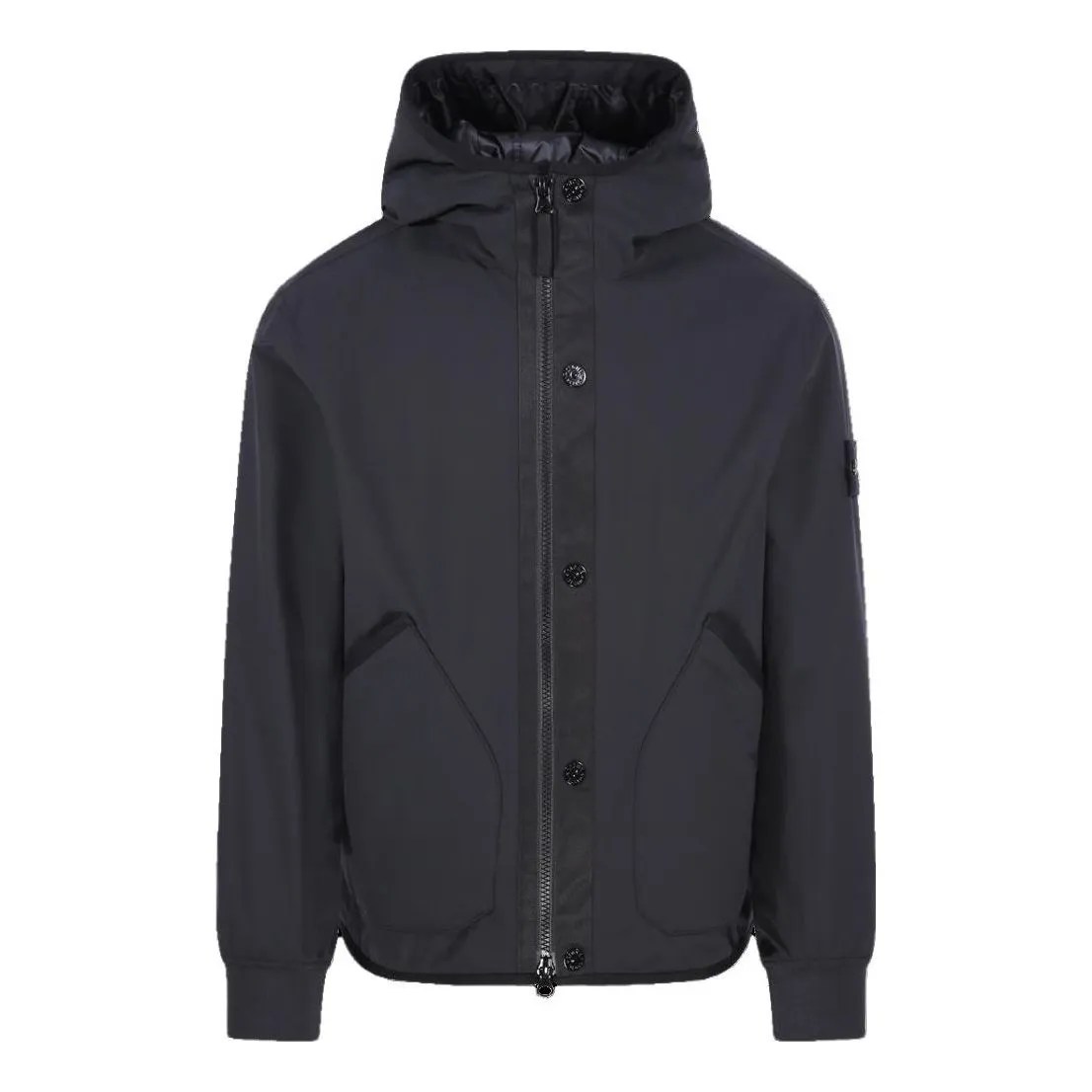 STONE ISLAND Waffen Patch Shell R Hooded Jacket 'Black' 791541027-V0029 sold by KicksCrew
