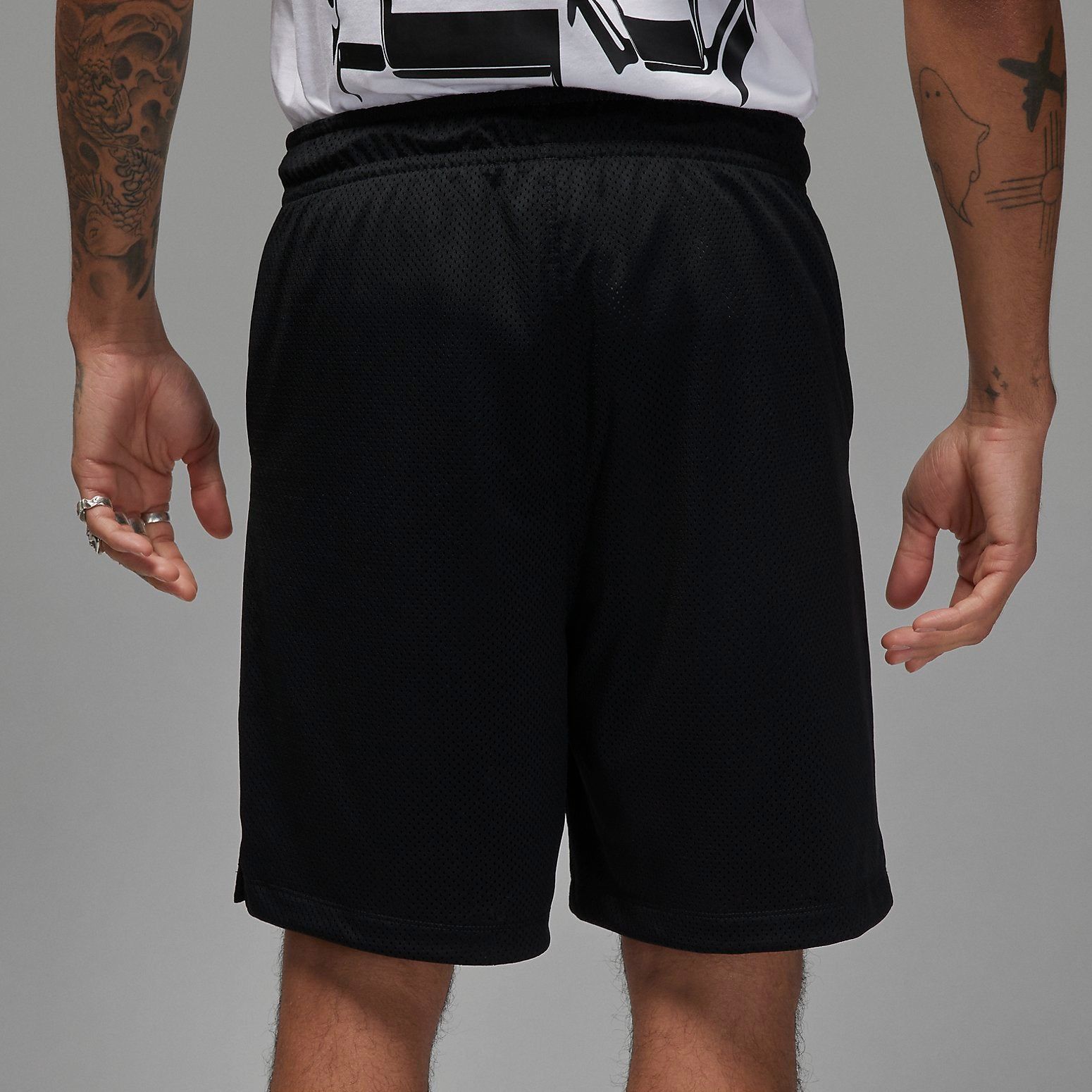 Air Jordan Essentials Graphic Mesh Shorts 'Black' DX9671-010 sold by KicksCrew product image thumbnail 2