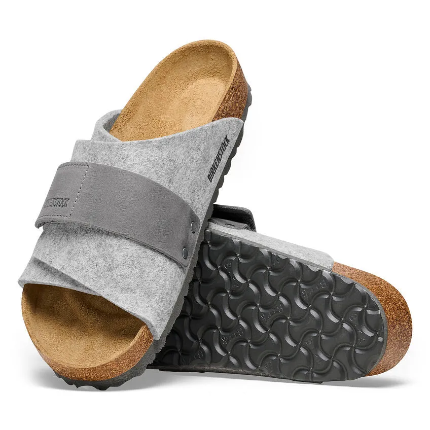 Birkenstock Kyoto Natural Leather Felt Narrow Fit 'Light Grey' 1025744 sold by KicksCrew product image thumbnail 5