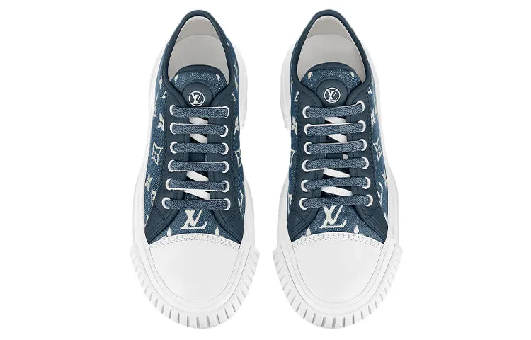 (WMNS) LOUIS VUITTON LV Squad Sneakers 'Denim Monogram' 1A9S01 sold by KicksCrew product image thumbnail 4