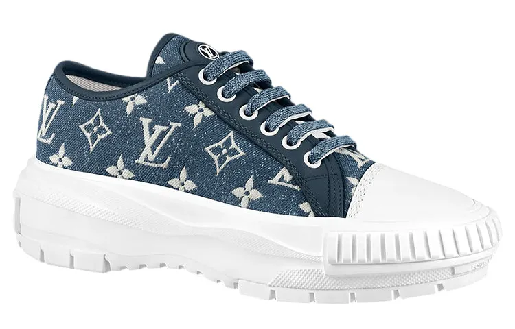 (WMNS) LOUIS VUITTON LV Squad Sneakers 'Denim Monogram' 1A9S01 sold by KicksCrew product image thumbnail 2