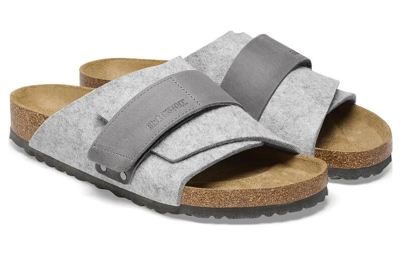 Birkenstock Kyoto Natural Leather Felt Narrow Fit 'Light Grey' 1025744 sold by KicksCrew product image thumbnail 3