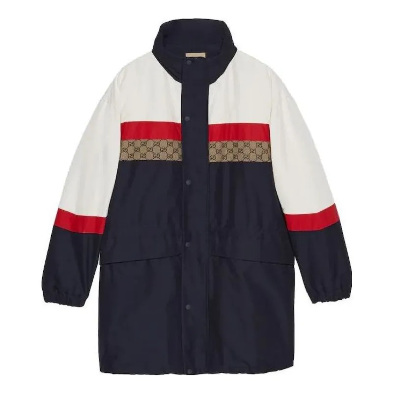 Gucci Matte Fabric Coat 'Off White Dark Blue' 751915-ZANZ8-9799 sold by KicksCrew