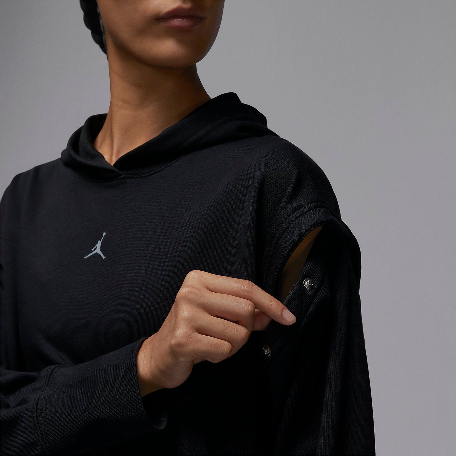 (WMNS) Air Jordan Sport Fleece Hoodie Asia Sizing 'Black' FB4610-010 sold by KicksCrew product image thumbnail 3