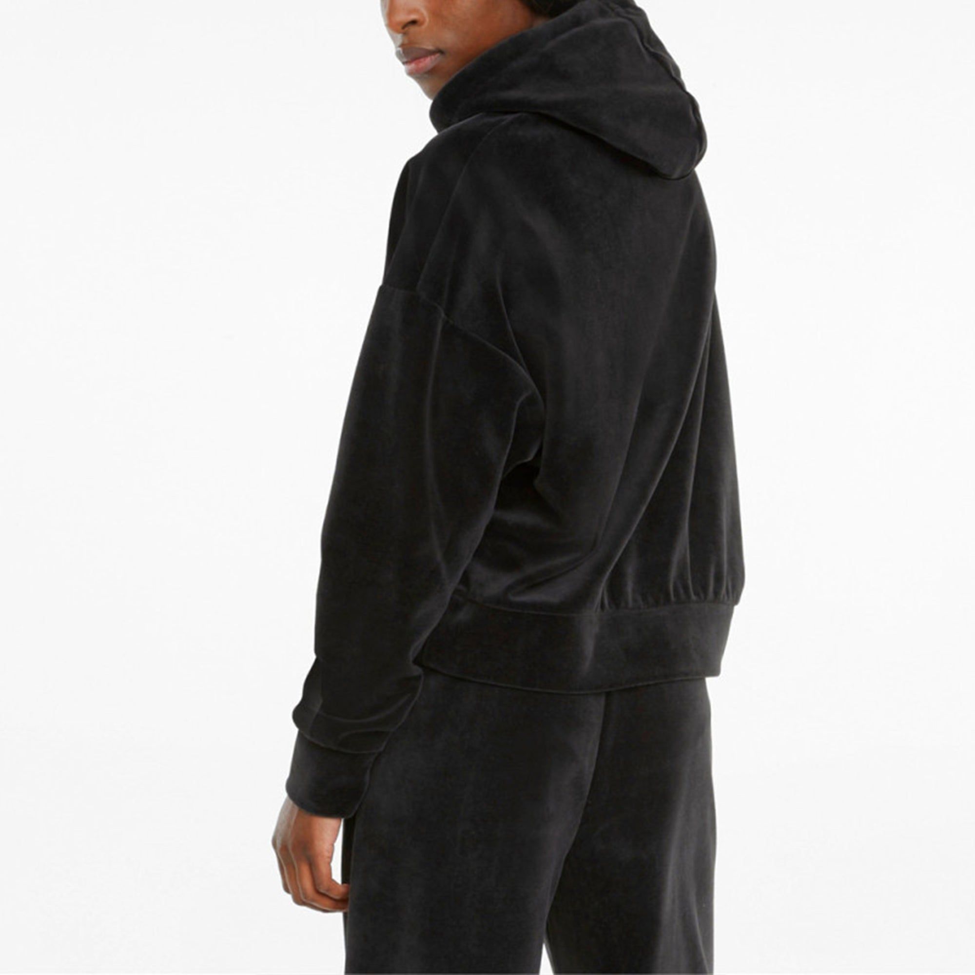 (WMNS) Puma Her Velour Hoodie 'Black' 846417-01 sold by KicksCrew product image thumbnail 5