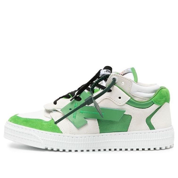 Off-White Out Of Office Low-Top Sneakers 'Green White Black' OMIA244F22LEA0010155 sold by KicksCrew