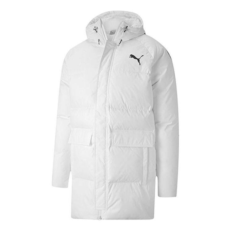 Puma Solid Down Jacket 'White Black' 585513-02 sold by KicksCrew