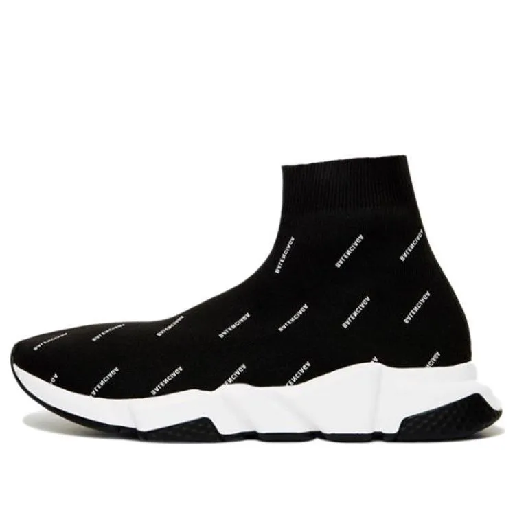 Balenciaga Speed 2.0 Sneakers 'Black Logo Print' 530360W06501006 sold by KicksCrew
