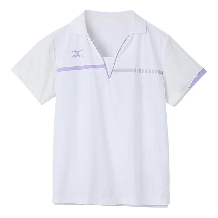 (GS) Mizuno Graphic Polo Shirt 'White' T1243 sold by KicksCrew