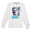 PUMA x MELO Blue Hive Long Sleeve Basketball T-shirt 'White' 625147-01 sold by KicksCrew