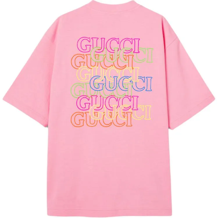 ՞_ .̫ _՞♡ Gucci Graphic Cotton T-shirt 'Pink' 784361-XJGKW-5904 | Parallel