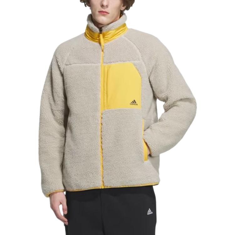 adidas Sherpa Reversible Padded Jacket 'Yellow Grey' IT8711 sold by KicksCrew product image thumbnail 4