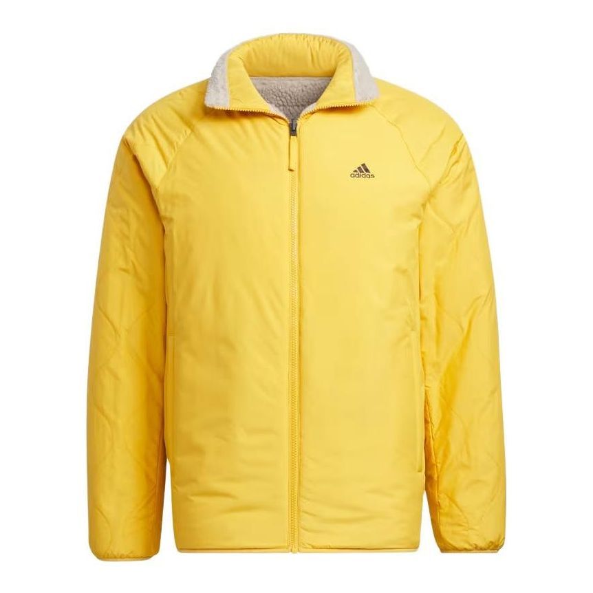 adidas Sherpa Reversible Padded Jacket 'Yellow Grey' IT8711 sold by KicksCrew