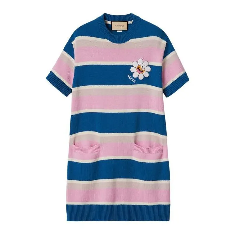 (WMNS) Gucci Striped Cotton Wool Dress 'Multi-Color' 782228-XKDZ1-4915 sold by KicksCrew