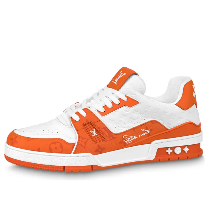 LOUIS VUITTON LV Trainers 'White Orange' 1AANH5 sold by KicksCrew