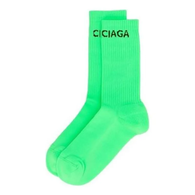 Balenciaga Socks 'Acid Green Black' 585526479B03760 sold by KicksCrew