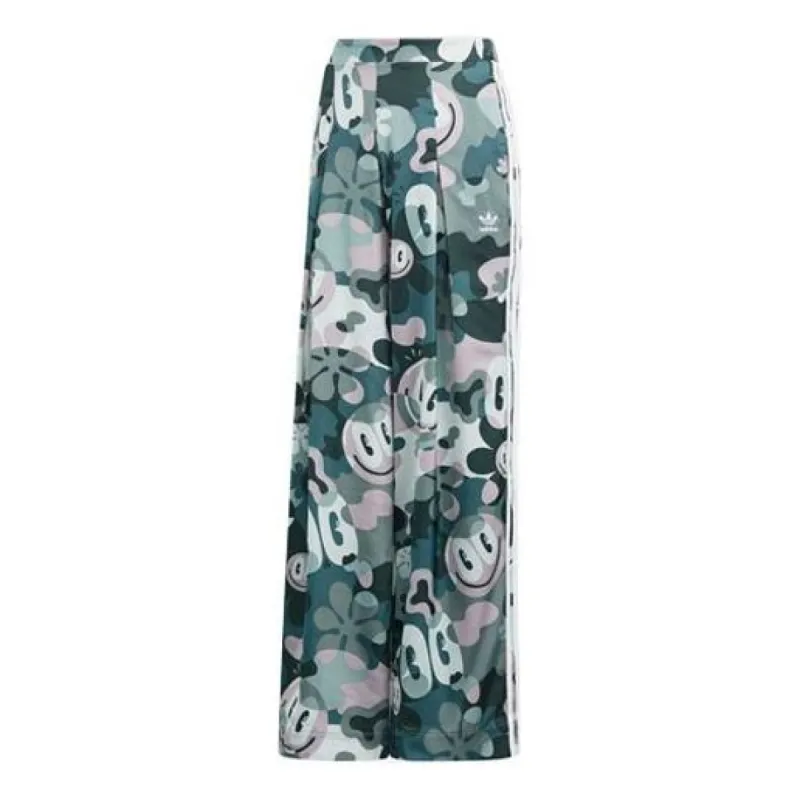 (WMNS) Adidas Originals x Hattie Stewar Loose Casual Printing Long Pants 'Green' DV2670 sold by KicksCrew