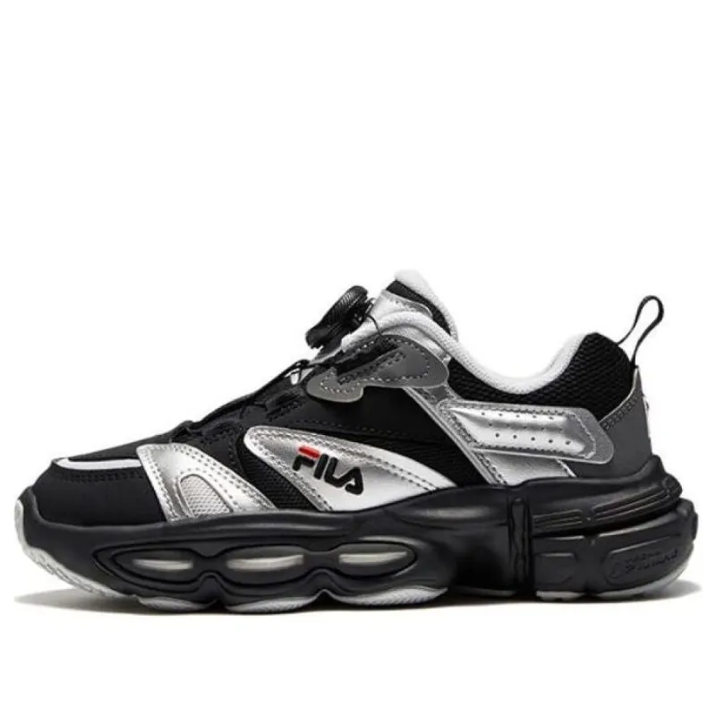 (GS) FILA Vintage Sport Sneakers 'Black SIlver' K15B341119FBS sold by KicksCrew