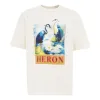HERON PRESTON FW22 Halftone Heron T-shirt 'White Navy Blue' HMAA032F22JER0140146 sold by KicksCrew