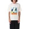 HERON PRESTON FW22 Halftone Heron T-shirt 'White Navy Blue' HMAA032F22JER0140146 sold by KicksCrew