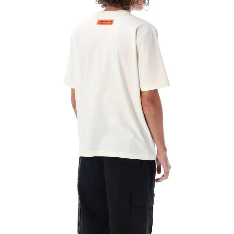 HERON PRESTON FW22 Halftone Heron T-shirt 'White Navy Blue' HMAA032F22JER0140146 sold by KicksCrew product image thumbnail 4