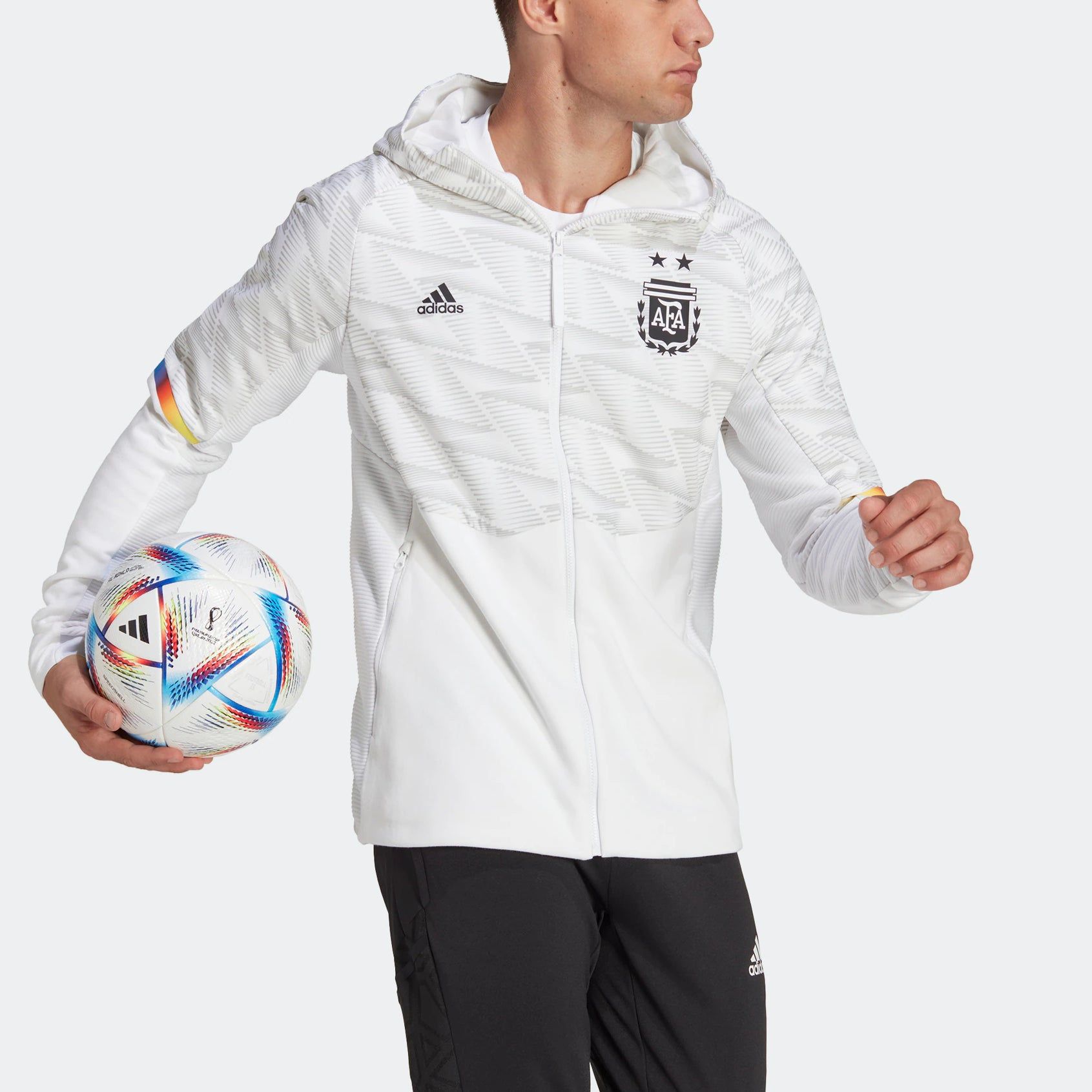adidas Argentina Game Day Travel Full-Zip Hoodie 'White' IC4444 sold by KicksCrew product image thumbnail 3
