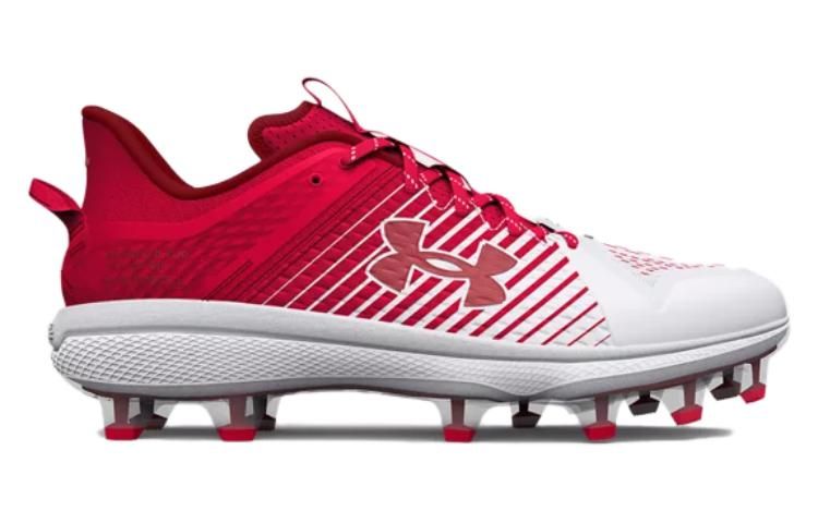 Under Armour Yard Low MT TPU Baseball Cleats 'White Red' 3025591600 sold by KicksCrew product image thumbnail 2