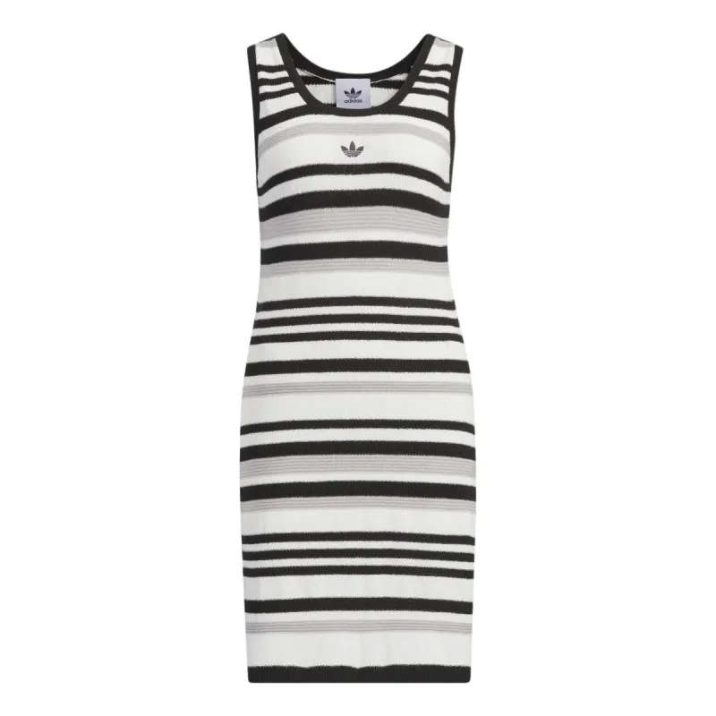 (WMNS) adidas originals KNIT Dress Asia Sizing 'White Black Grey' JI7046 sold by KicksCrew