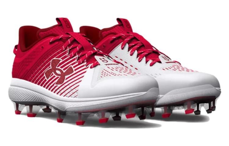 Under Armour Yard Low MT TPU Baseball Cleats 'White Red' 3025591600 sold by KicksCrew product image thumbnail 3
