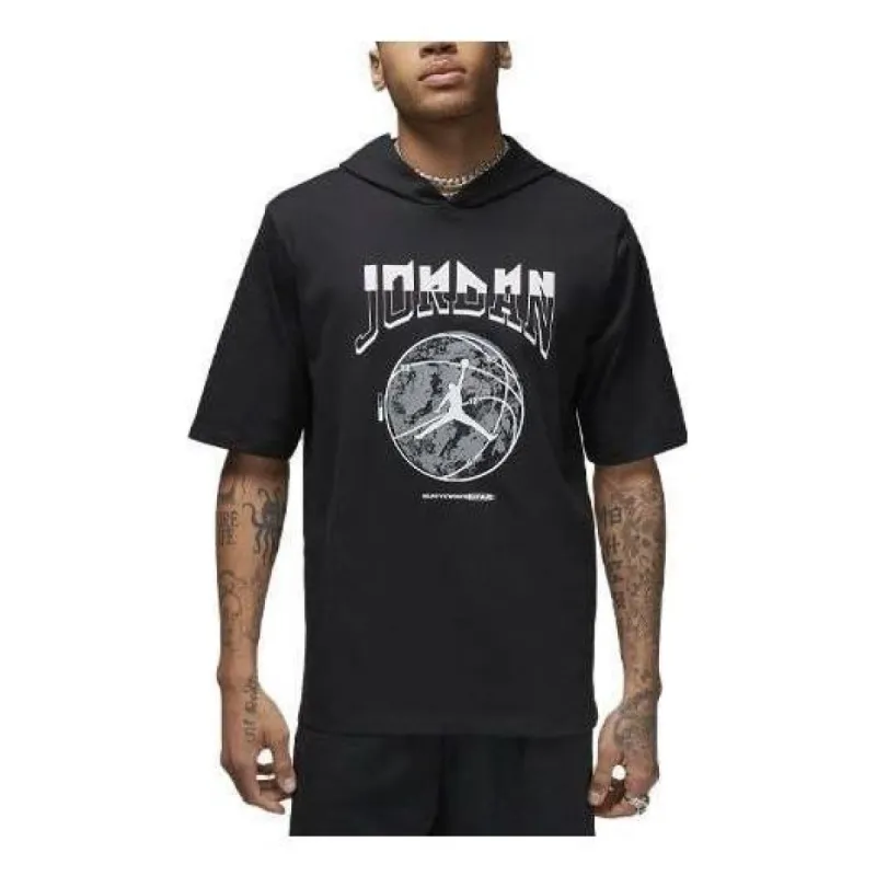 Air Jordan Sport Hooded T-Shirt 'Black Cool Grey' FB7427-010 sold by KicksCrew