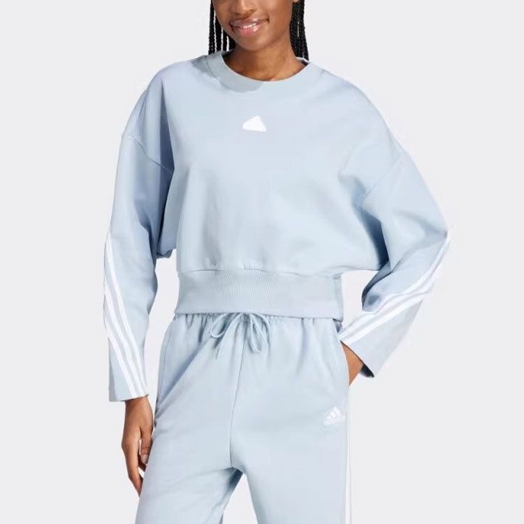 (WMNS) adidas Bluza Future Icons 3-Stripes Sweatshirt 'Blue' IL3056 sold by KicksCrew product image thumbnail 2