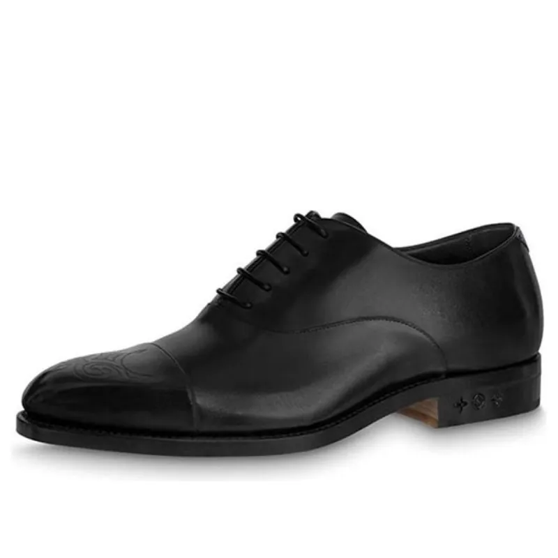LOUIS VUITTON Monceau Flex Richelieu Derby Shoes 'Black' 1AAMVL sold by KicksCrew