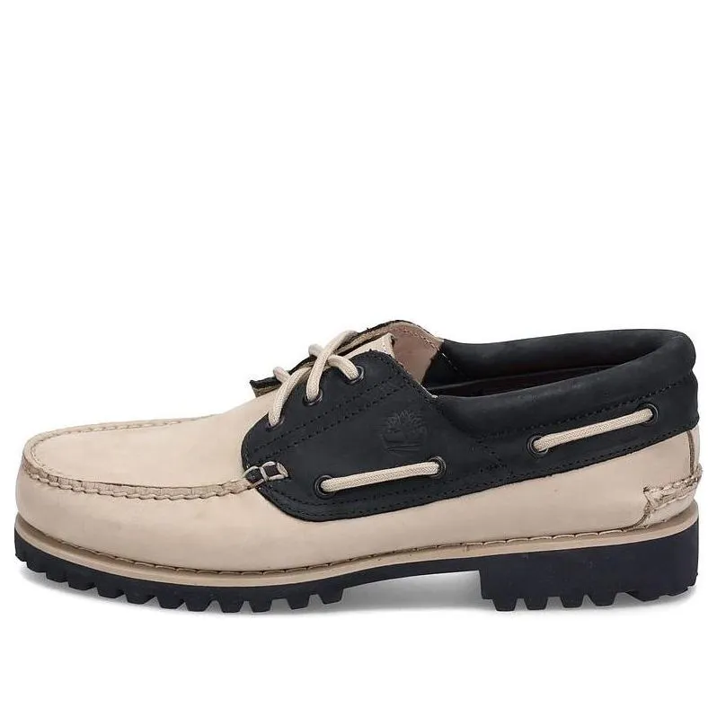 Timberland 3-Eye Lug Handsewn Boat Shoes 'Beige' A5RH8 sold by KicksCrew