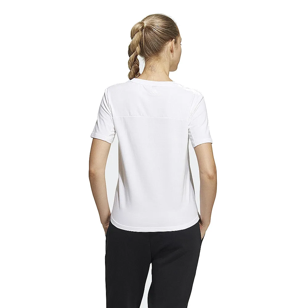 (WMNS) adidas Logo Printed T-Shirt 'White' HF2482 sold by KicksCrew product image thumbnail 3