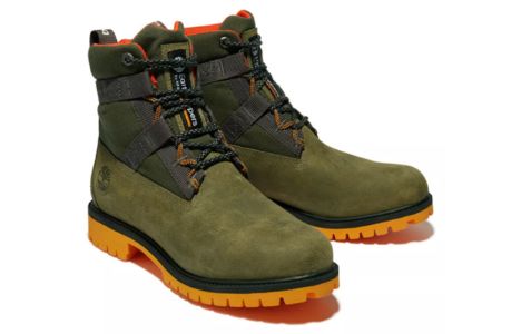 Timberland Heritage 6 Inch Waterproof Leather and Fabric Boot 'Dark Green Nubuck' A2H8QA58 sold by KicksCrew