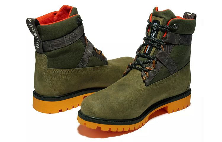 Timberland Heritage 6 Inch Waterproof Leather and Fabric Boot 'Dark Green Nubuck' A2H8QA58 sold by KicksCrew product image thumbnail 5