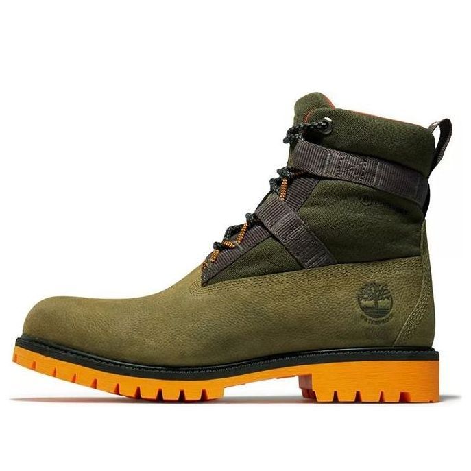 Timberland Heritage 6 Inch Waterproof Leather and Fabric Boot 'Dark Green Nubuck' A2H8QA58 sold by KicksCrew
