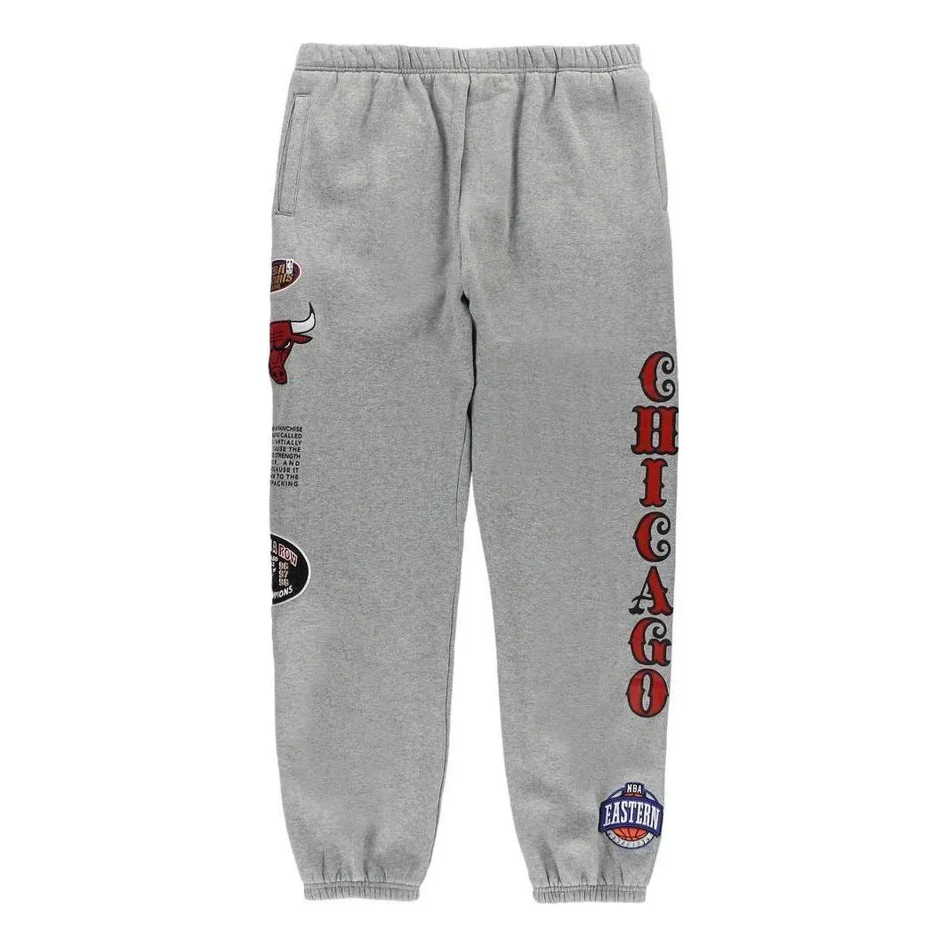 Mitchell & Ness x NBA Team Origins Fleece Pants 'Chicago Bulls' PSWP4850-CBUGYHT sold by KicksCrew