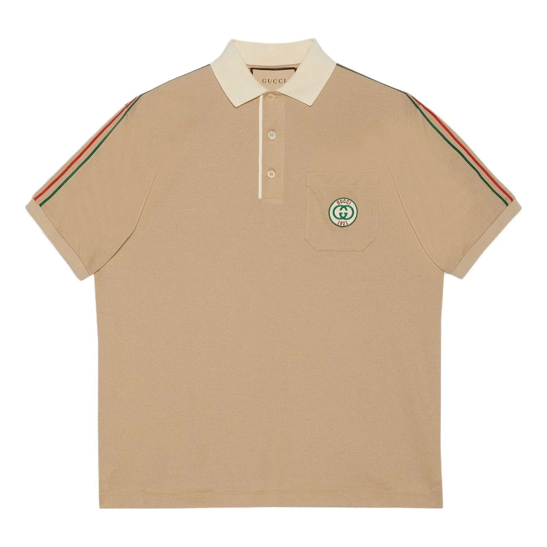 Gucci Stretch Cotton Piquet Polo Shirt 'Beige' 753078-XJFTN-2219 sold by KicksCrew