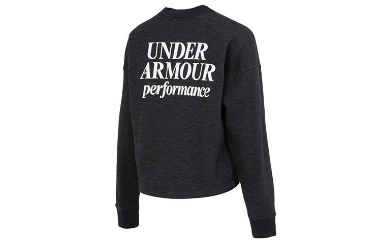 (WMNS) Under Armour Essential Script Crew Sweatshirt 'Black' 1374108-001 sold by KicksCrew product image thumbnail 2