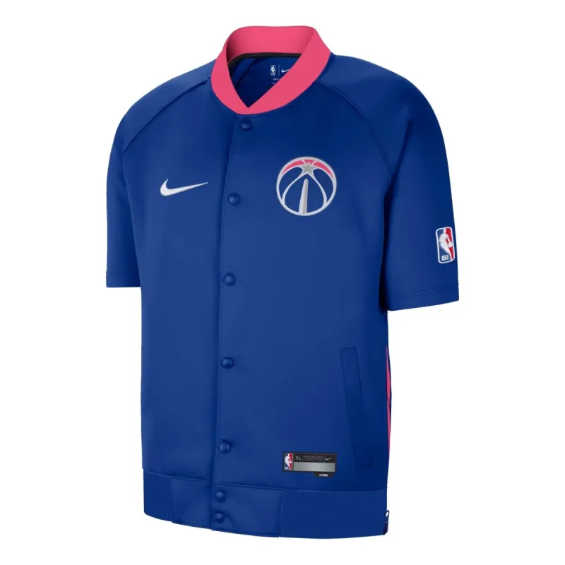 Nike Washington Wizards 2022/23 City Edition Showtime Raglan Full-Snap Jacket 'Navy Pink' DN8423-495 sold by KicksCrew