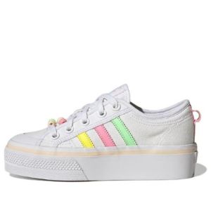 (GS) adidas originals Nizza Platform 'Multi Bright Stripes' GY9102 sold by KicksCrew