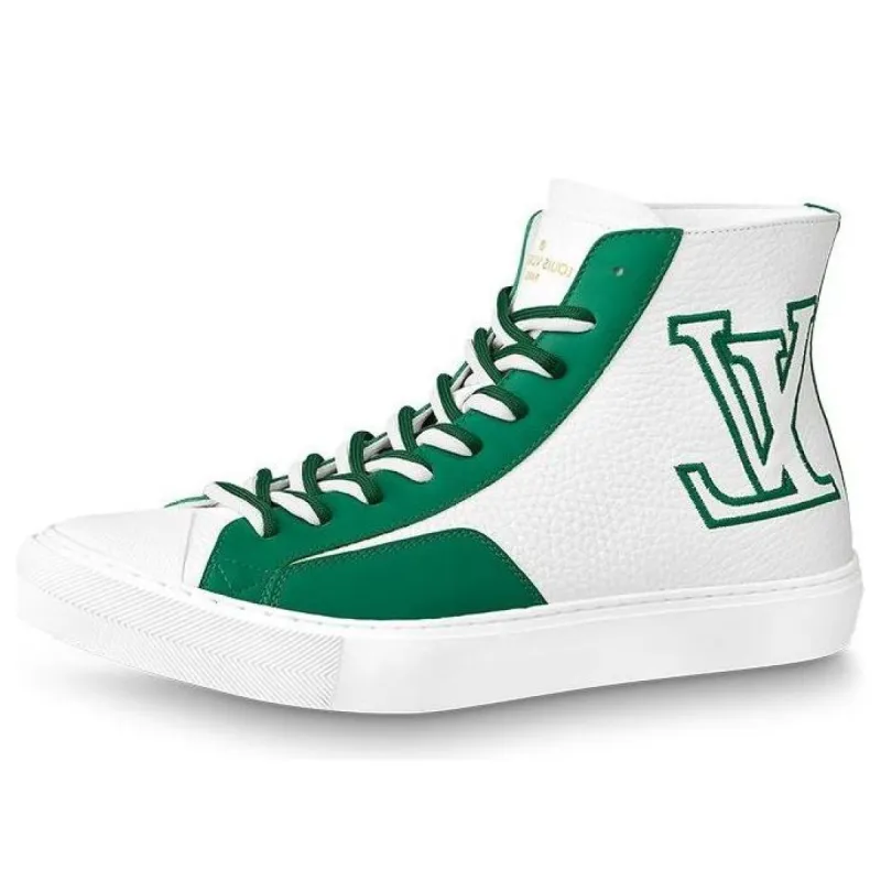 LOUIS VUITTON Tattoo Ankle Sneakers 'White Green' 1A8XWQ sold by KicksCrew